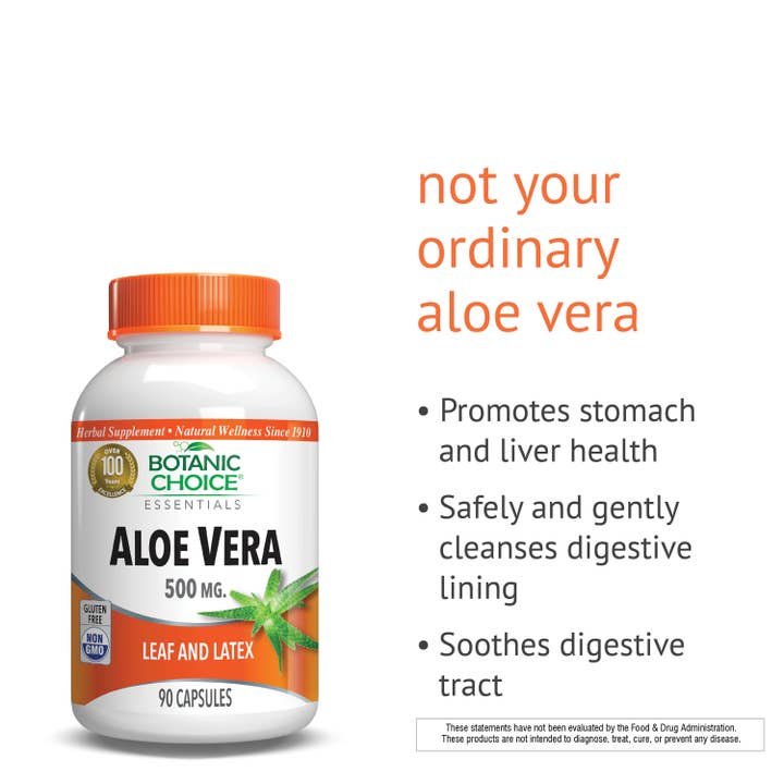 Botanic Choice - Wholesale Oral Supplement/Vitamin - Botanic Choice Aloe Vera 500 Mg - 90 Capsules2