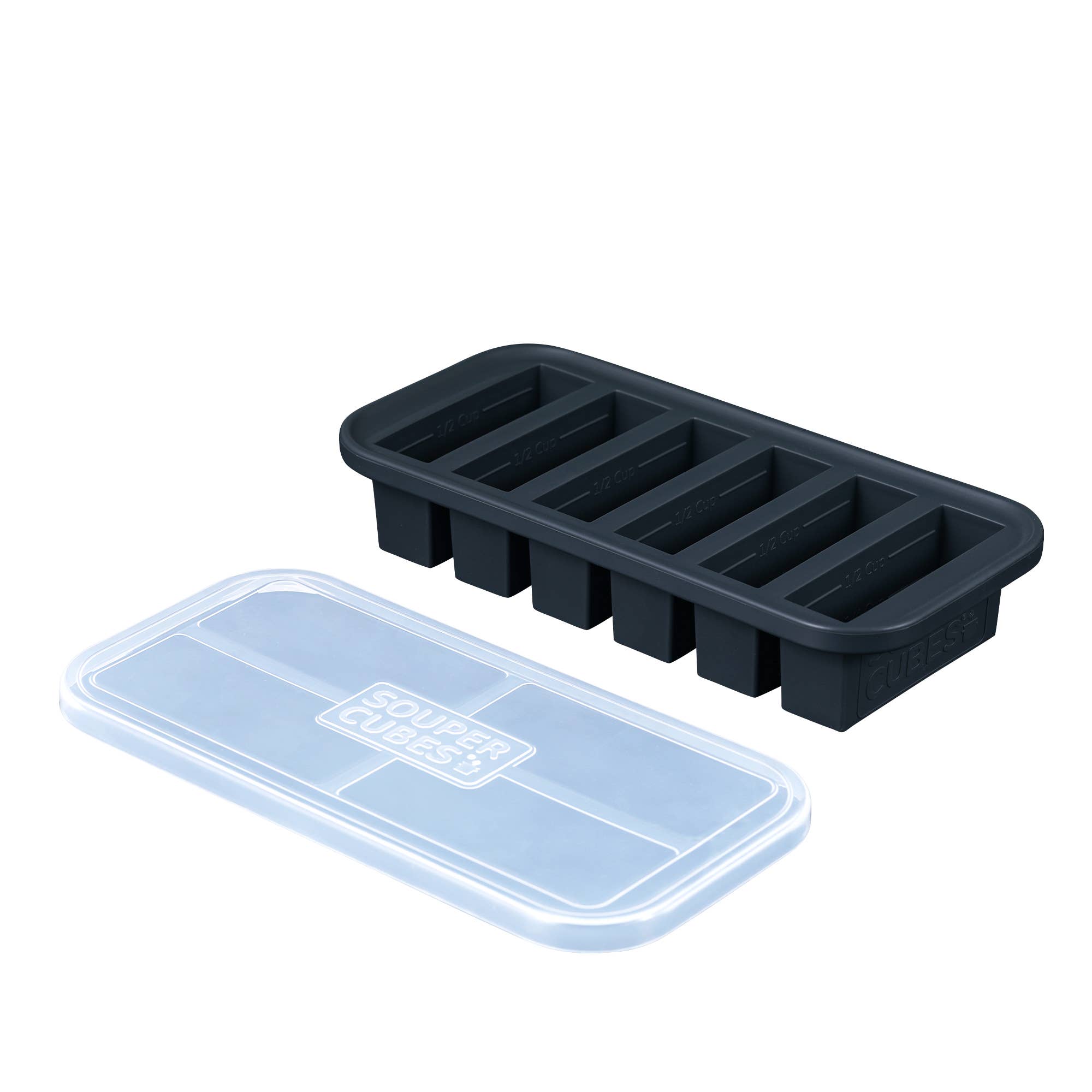 Souper Cubes - Vendita all'ingrosso Contenitori per alimenti - Vassoio di congelamento in silicone da 1/2 tazza0