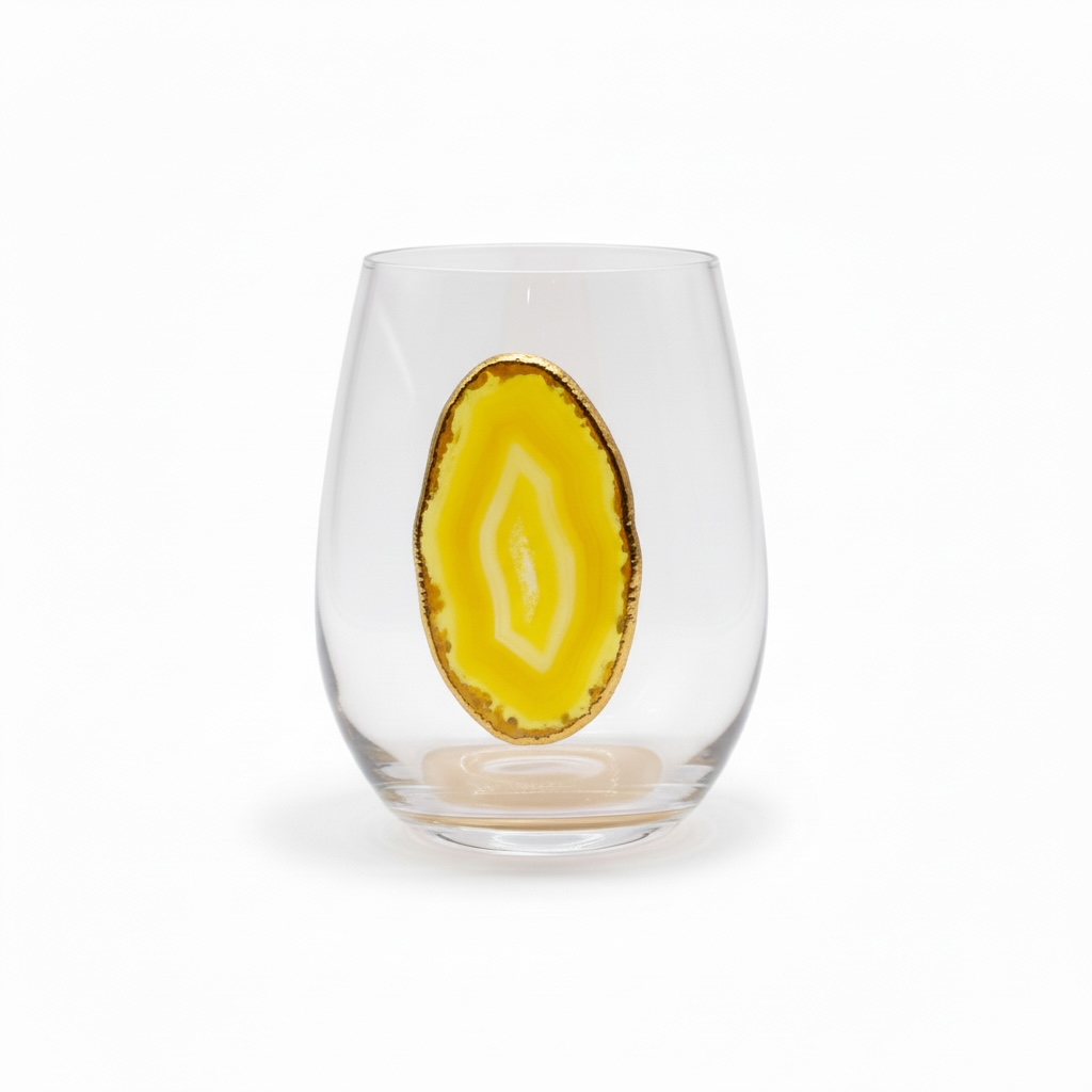 Zim Designs - Wholesale Wine Glass - Agate Handmade Stemless Wine Glass6