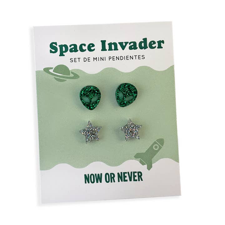 Space Invader Earring Set - SPECIAL PRICE for wholesale by NOW OR NEVER JEWELRY