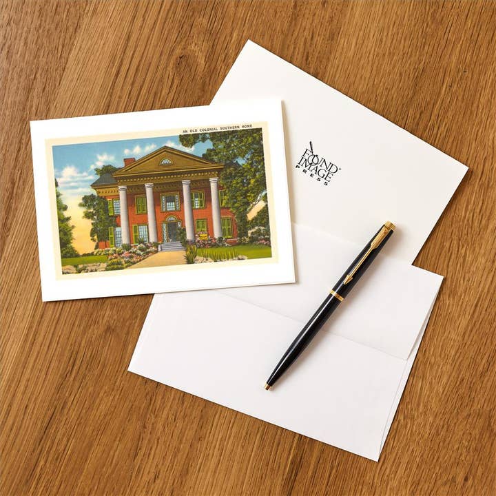 Found Image Press - Wholesale Stationery/Notecard Set - Greeting Card GA-34 Colonial Southern Home1