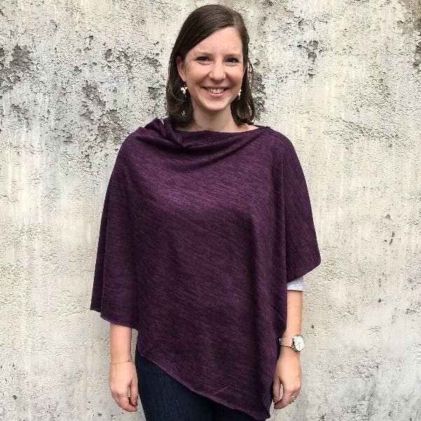 Dana Herbert – wholesale Poncho – Women's – Heather Jersey Poncho4