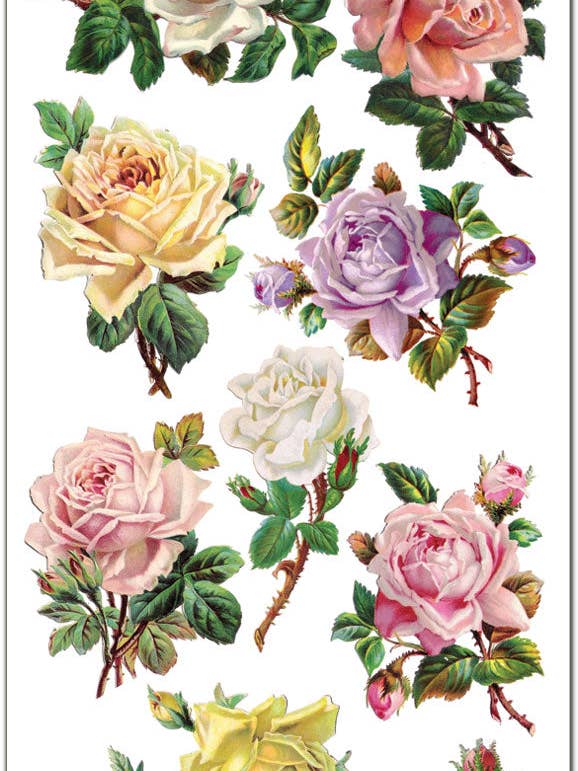 Autocollants Bouton de Rose Pastel C83 pour la vente par Violette Stickers