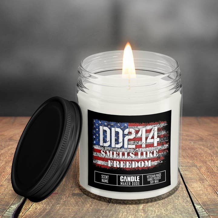 Candle Maker Dude - Wholesale Jar/Filled Candle - DD214 Military Retirement Candle Gift For Him, Veteran Men's Funny Candle Gift Ideas, Veteran Owned Business, Father's Day Gift Ideas3