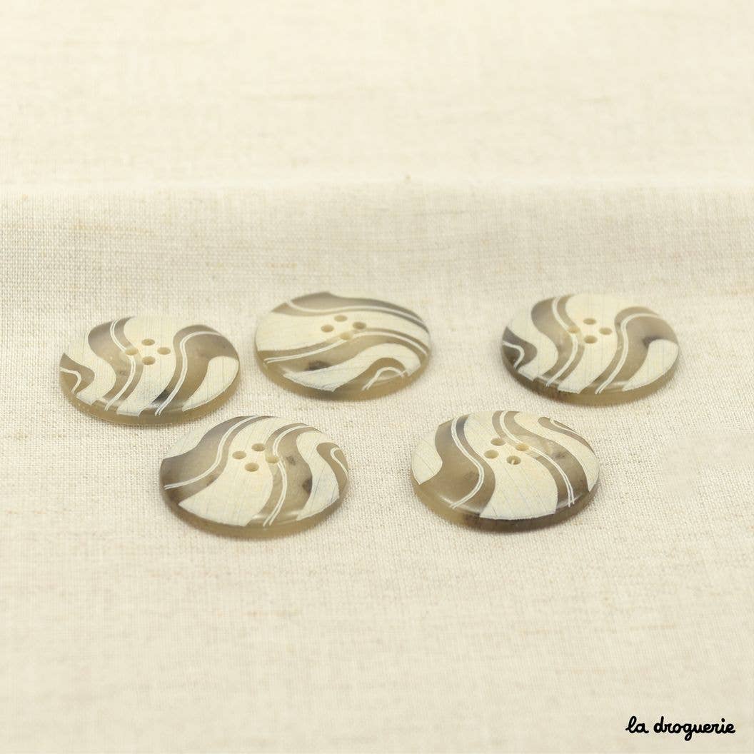 LA DROGUERIE - Wholesale Sewing Button/Snap - Button "The Pyla undulations" 28 mm6
