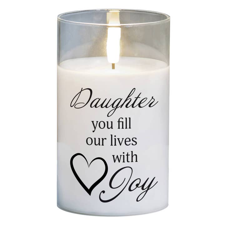 Bougie LED Daughter, Our Lives, 5 pouces, blanche pour la vente par Dicksons