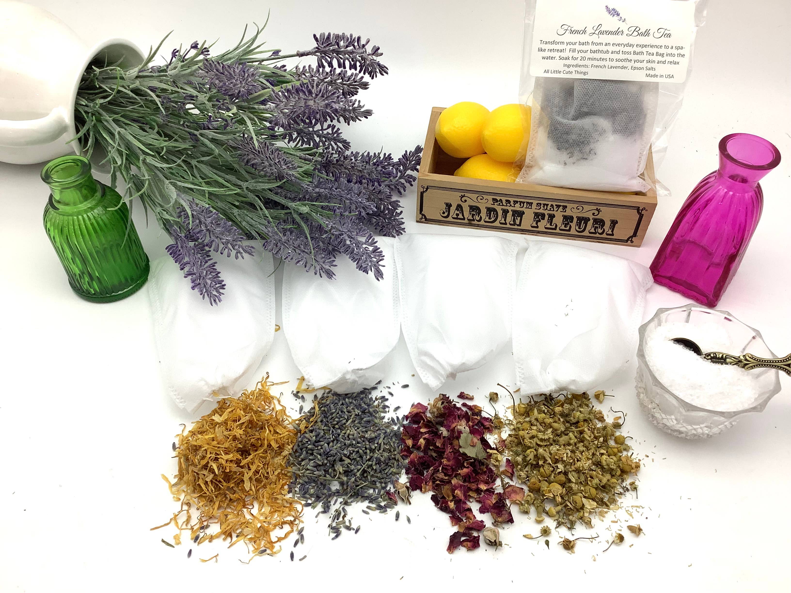 All Little Cute Things – wholesale Badsalt och skumbad – Badte-påsar med rosenblad och havssalt för spa-upplevelse1