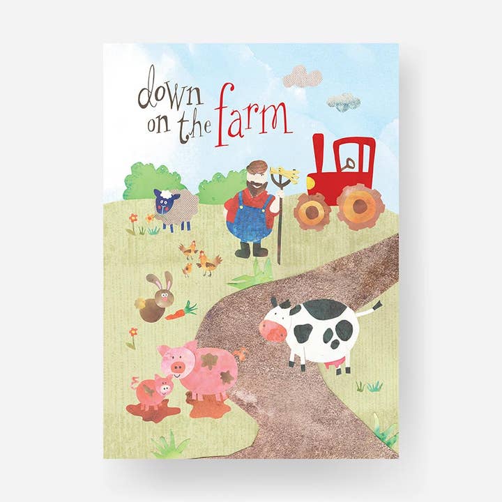 Nede på gården - RØD - A4 Børnehaveplakat for engroshandel hos Under the Willow Tree