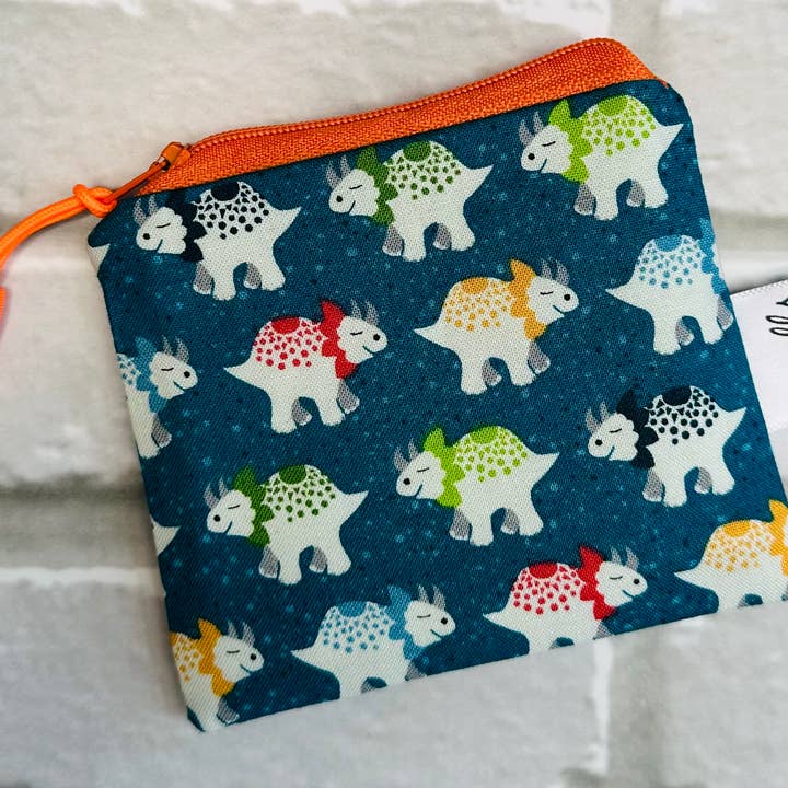Jewells - Wholesale Coin Purse - Women's - Small Dinosaur fabric coin purse 4 colours