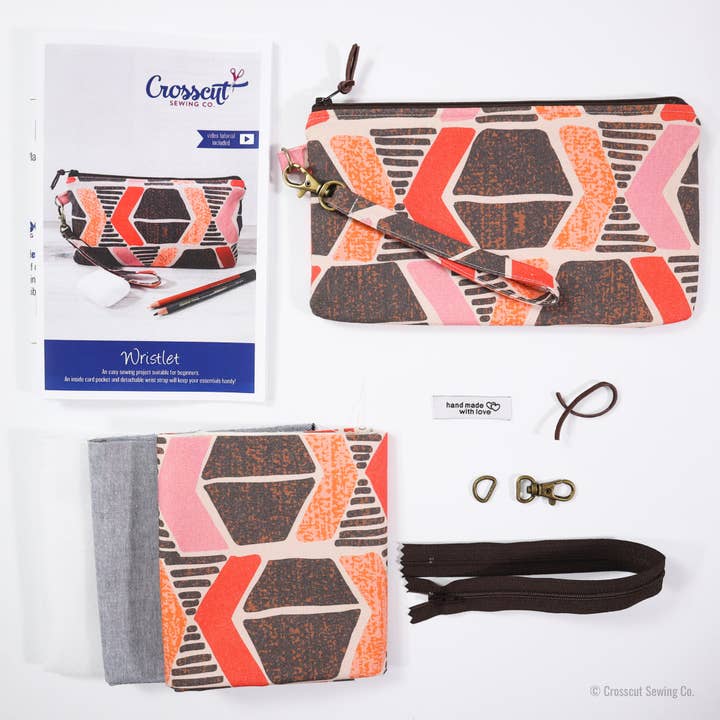 Crosscut Sewing Co. - Wholesale Craft Sewing Kit - Wristlet Sewing Kit - Adult Sewing Kit for Beginners57