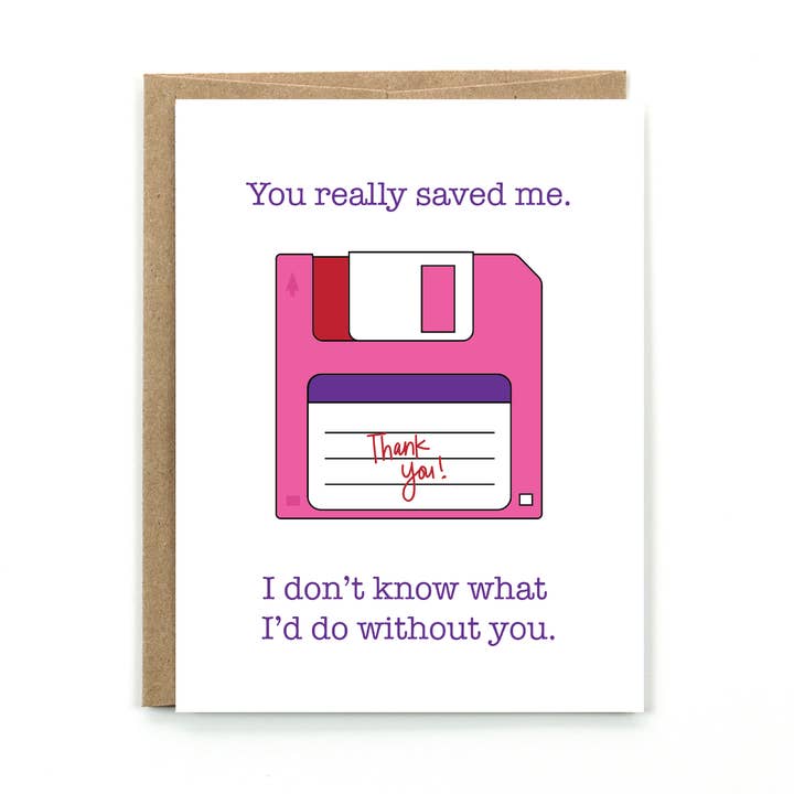 You Saved Me Card for wholesale by Public School Paper Co.