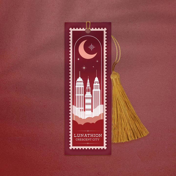 Lunathion Lesezeichen, Crescent City Stempel Lesezeichen für den Großhandel von Good Girls Book Club