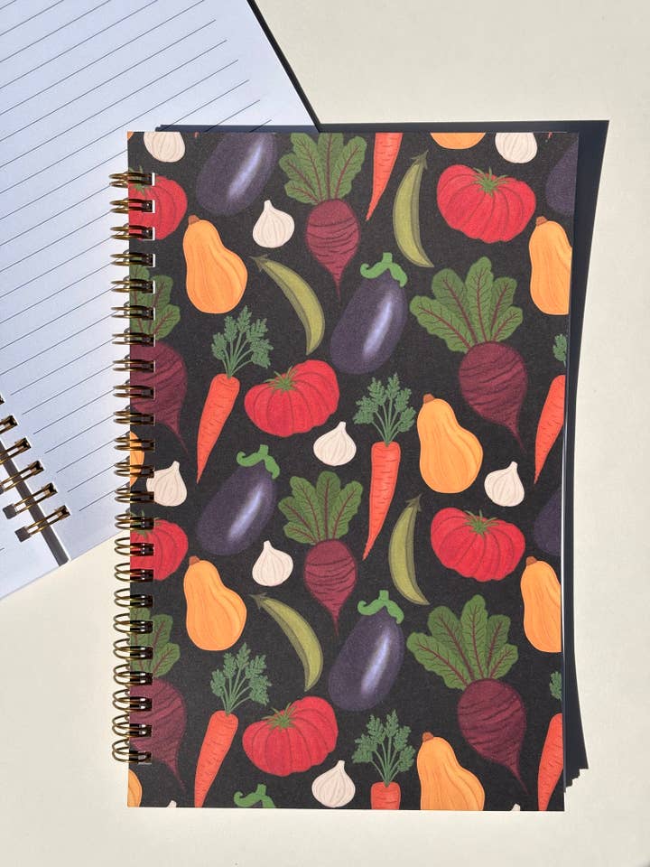Vegetable Garden Spiral Notebook for wholesale by Coastal Haze Designs