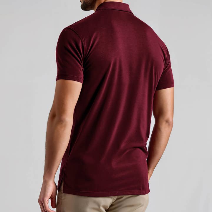 Borgonha Polo Ortona Altaforma Milano com corte muscle fit para venda a revendedores na Faire2