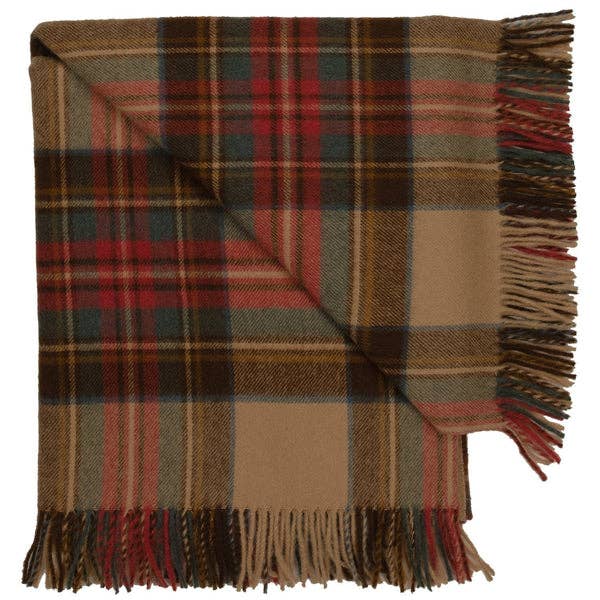 Prince of Scots - Wholesale Throw Blanket - Highland Tartan Merino Wool Throw ~ Antique Dress Stewart ~