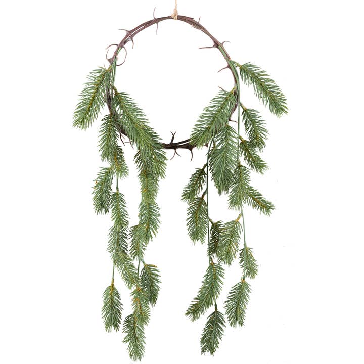 Apanhador de sonhos com pinheiro, 57cm, verde por atacado de GASPER GmbH