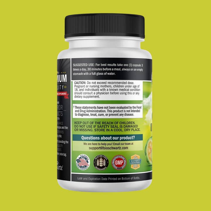 BioSchwartz - Wholesale Oral Supplement/Vitamin - Garcinia Cambogia 1500mg: Weight Loss & Appetite Control7