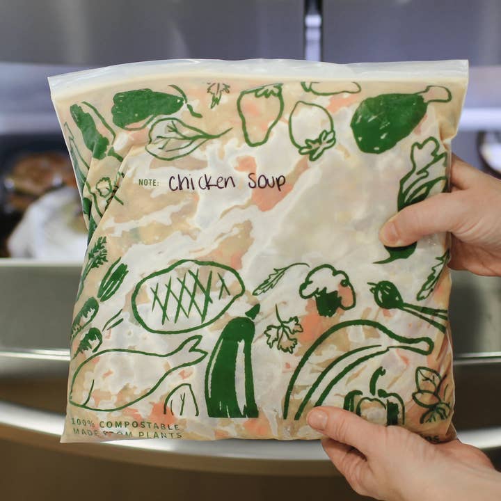 Lunchskins - Wholesale Food Storage Wrap/Bag - Compostable Freezer-Safe Gallon Ziptop Bags 30ct1