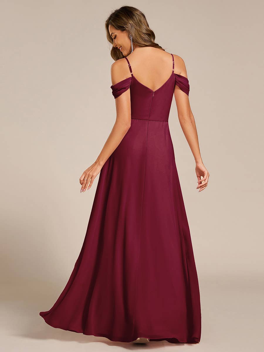 Ever-Pretty - Wholesale Dress - Women's - Straps drop-shoulder sleeve Chiffon Bridesmaid Dress1