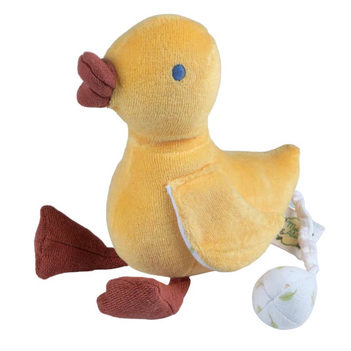 Tara the Duck Organic Musical Toy for wholesale by Tikiri Toys LLC