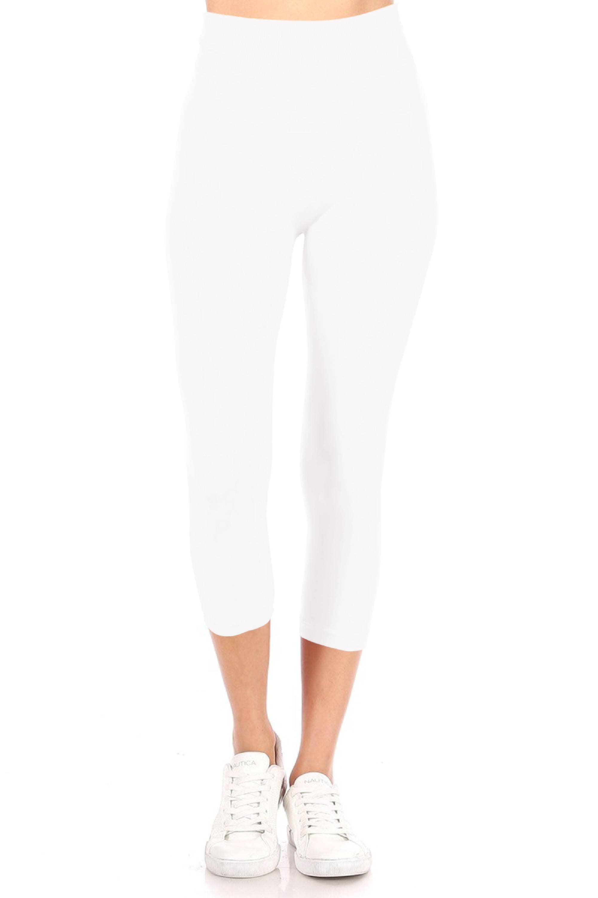 MOA COLLECTION - Wholesale Athletic/Lounge Leggings - Women's - Women's Casual Solid Seamless Capri Leggings43