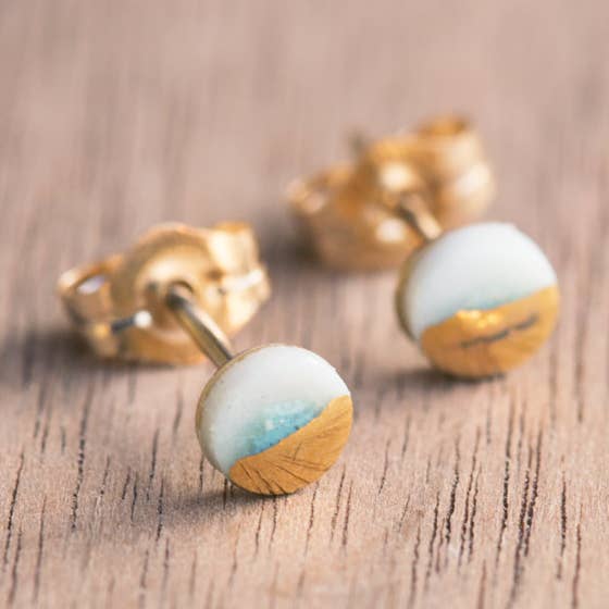 Almeda Jewelry - Wholesale Stud/Post Earrings - Lanikai Mini Circle (55-LMC)0