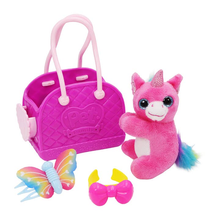 ASSORTED Unicorn Pony Stuffed Toy Carry Bag - 12 Pcs for wholesale on Faire5