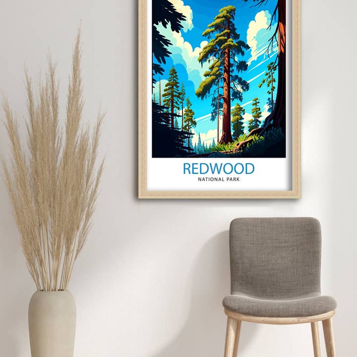 InkNPrintz – wholesale Art print – Redwood National Park Travel Poster2