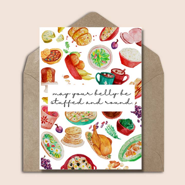 Cartão de Natal engraçado com comida por atacado de Studio Mo