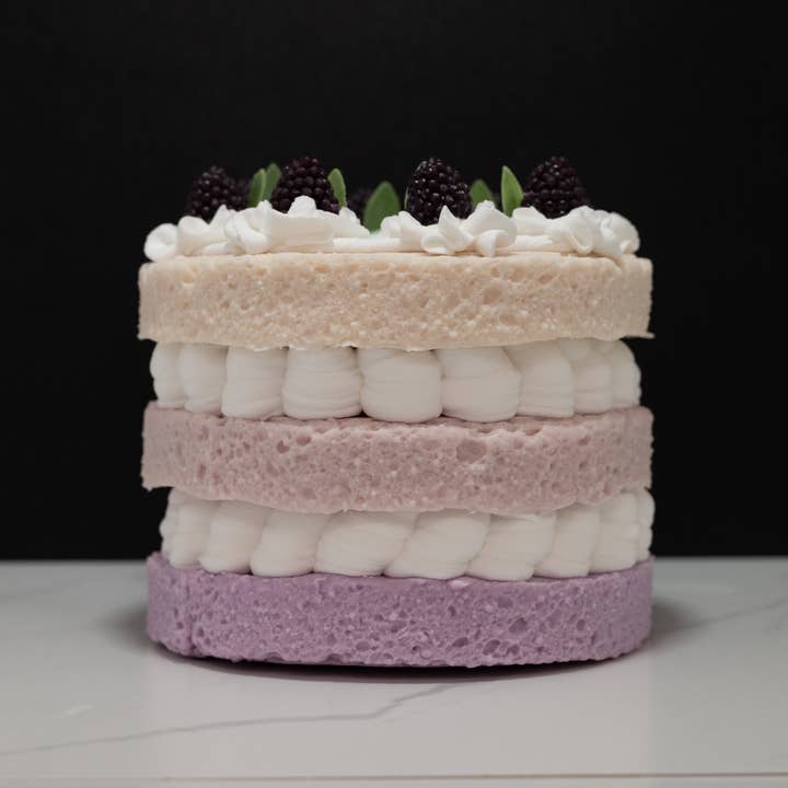 Just Dough It! Fake Foods - Wholesale Decorative Tabletop Object - Fake Triple Layer Blackberry Cake4