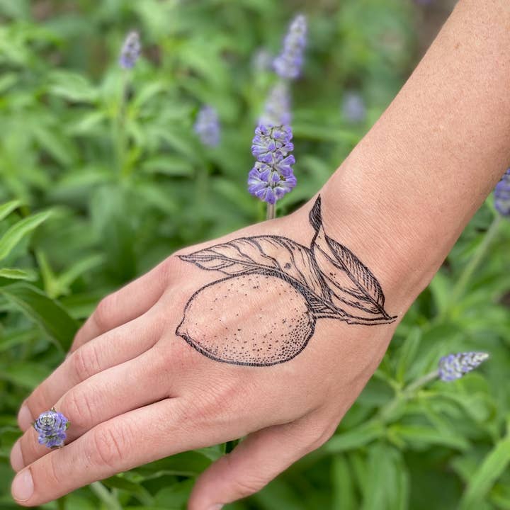 NatureTats - Wholesale Temporary Tattoo - Lemon Temporary Tattoo