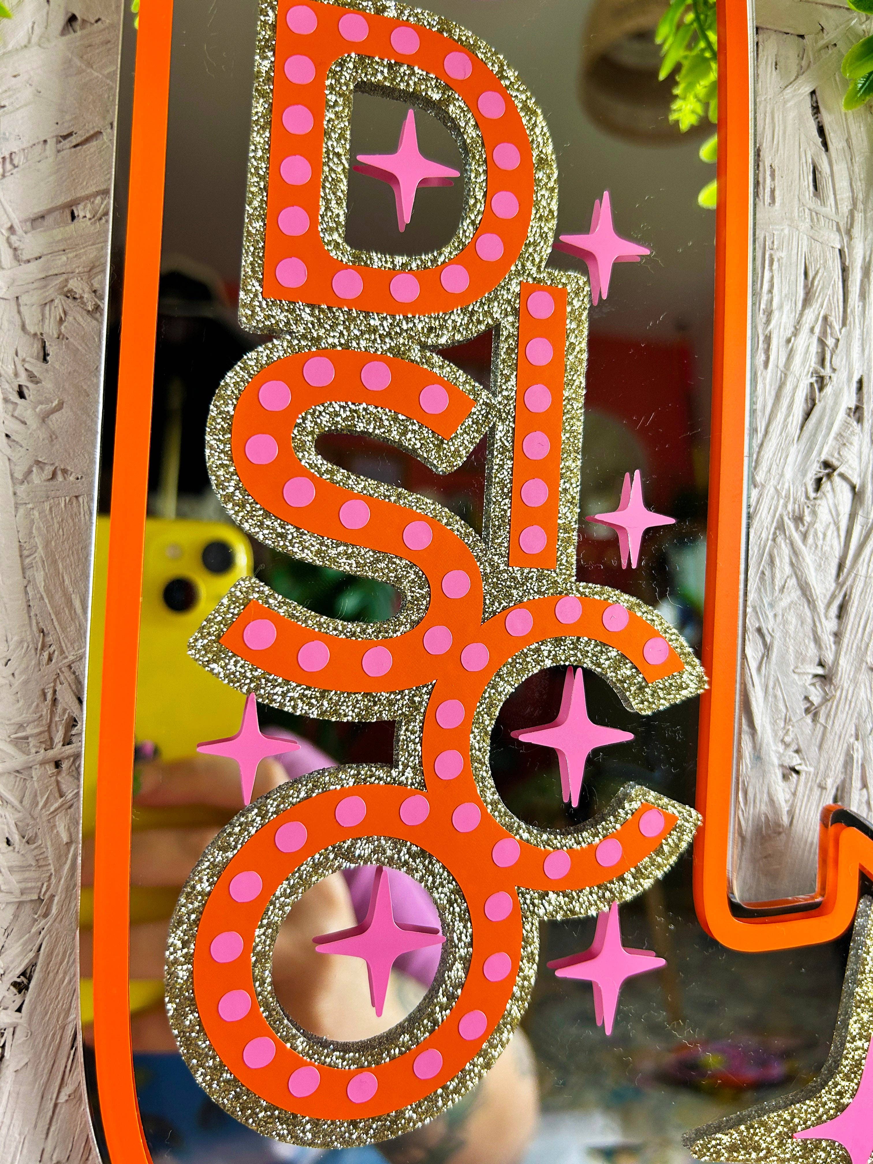 Printed Weird - Vente Miroir mural - Miroir enseigne DISCO Motel6