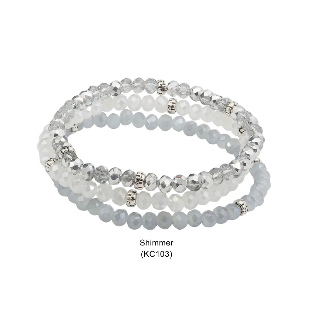 My Fun Colors - Wholesale Beaded Bracelet - Kids - Kids Crystal Girls Stretch Bracelets, Set 32