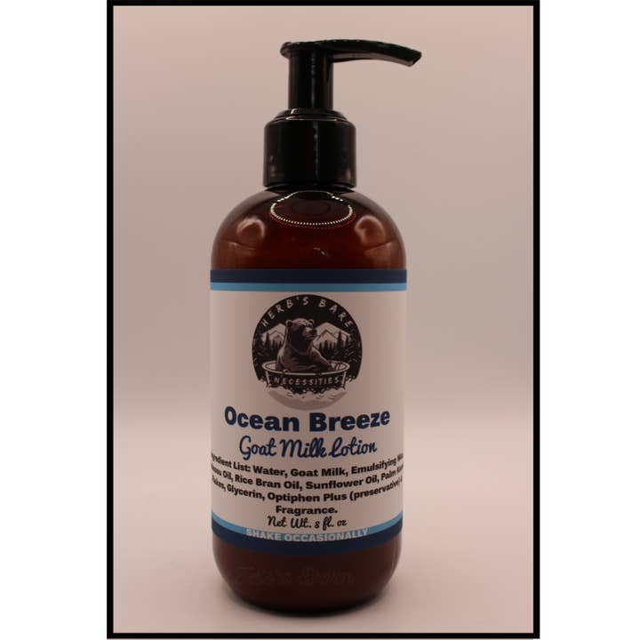 Goat Milk Lotion - Ocean Breeze (Lemon & Bergamot) for wholesale by Herb's Bare Necessities LLC