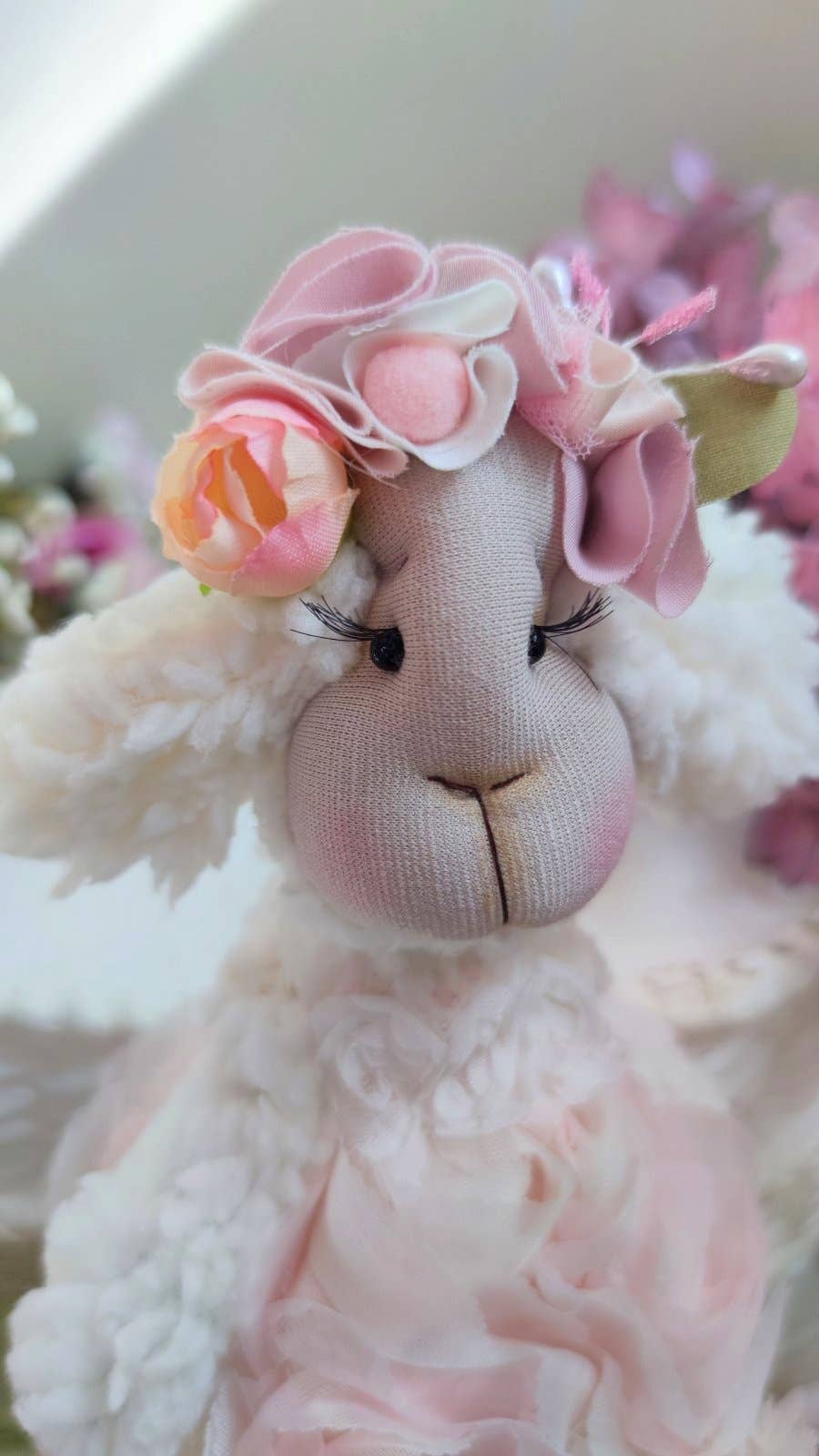 ChernikovaNataliya – Engroshandel Plyslegetøj - Børn og baby – håndlavet lam, plys lam, udstoppet dyr, lam baby shower1