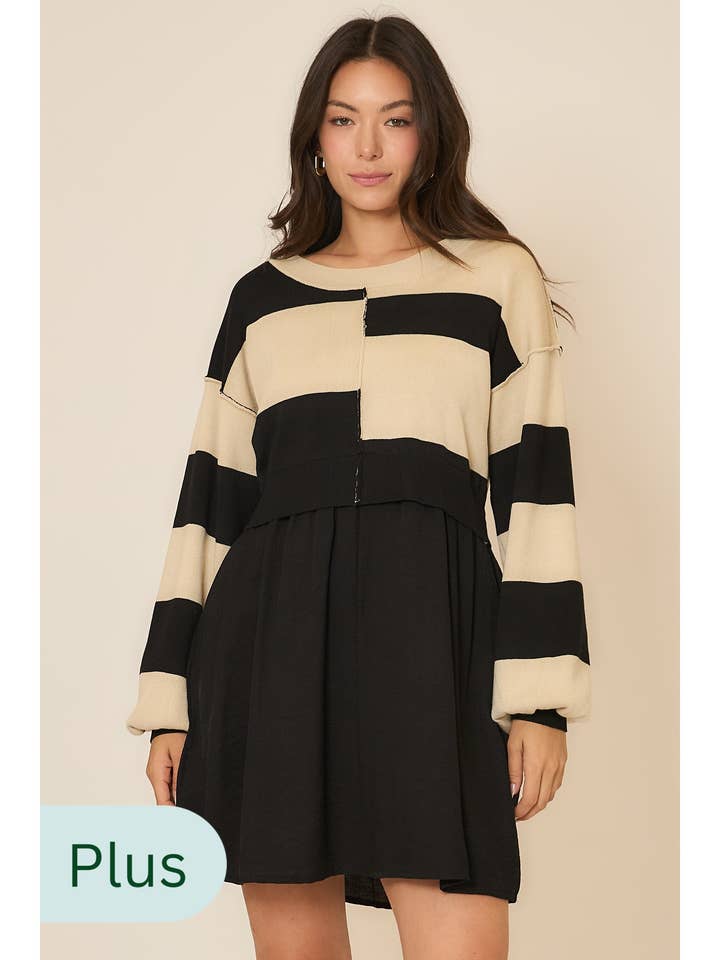 Color Block Sweater Dress with Contrast Skirt  and other Purchase Wholesale sweater skirt. Free Returns & Net 60 Terms on Faire trending on Faire.