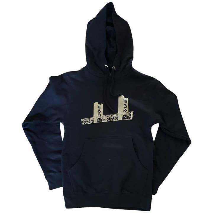 Tower Bridge Pullover Hoodie - Sacramento, California for wholesale by Nurelle Creations