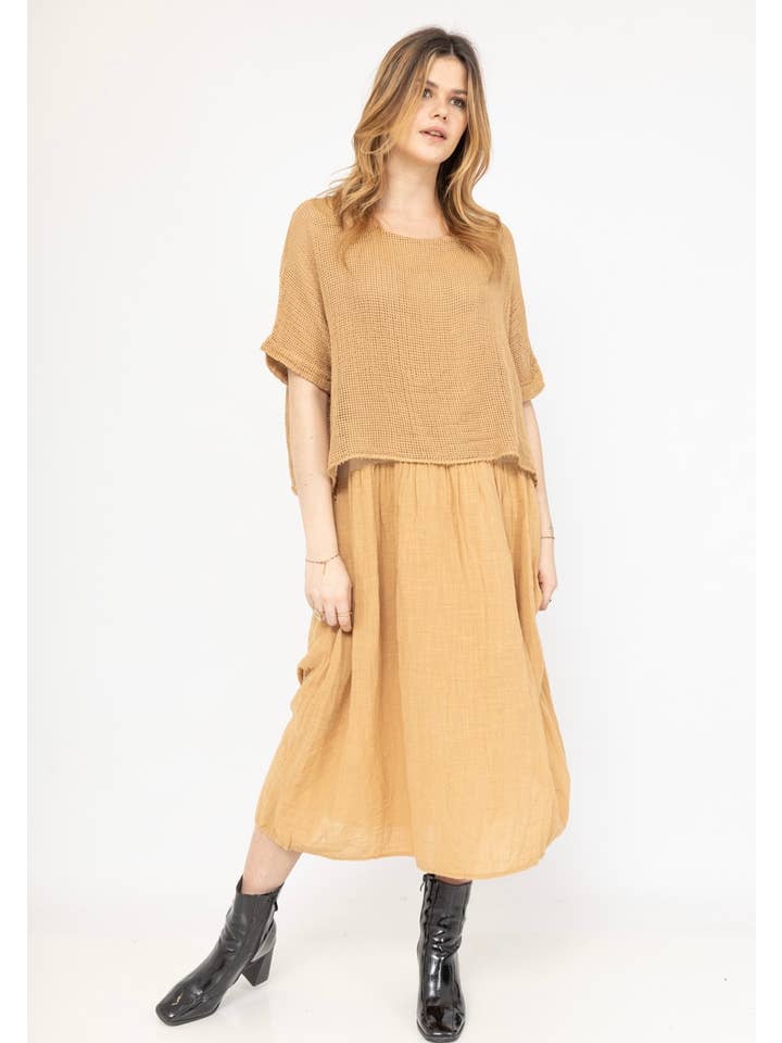 la maison des fibres naturelles – Vestido - Mulher por atacado – Vestido 19056 100% algodão29