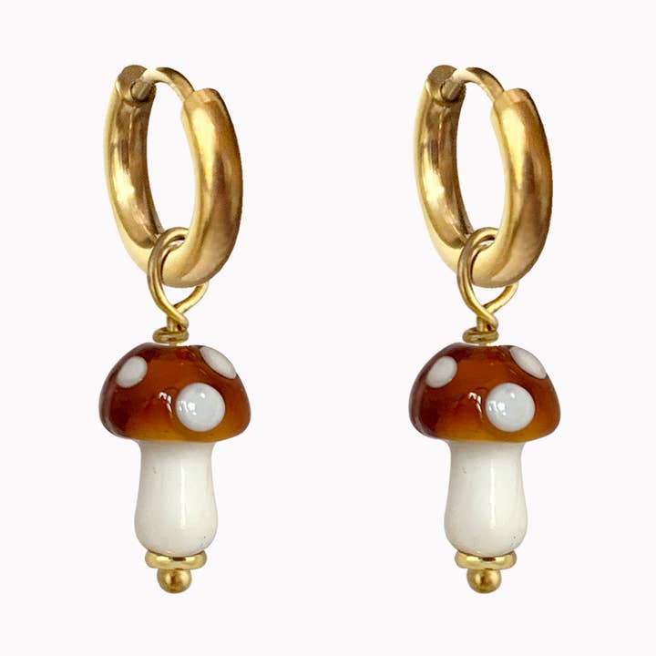 Ørering med okkerfarvet svamp for engroshandel hos Don' aparte