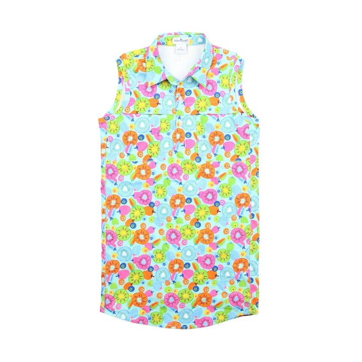 Fruit Salad Sleeveless Dress for wholesale by BlueQuail Clothing Co.