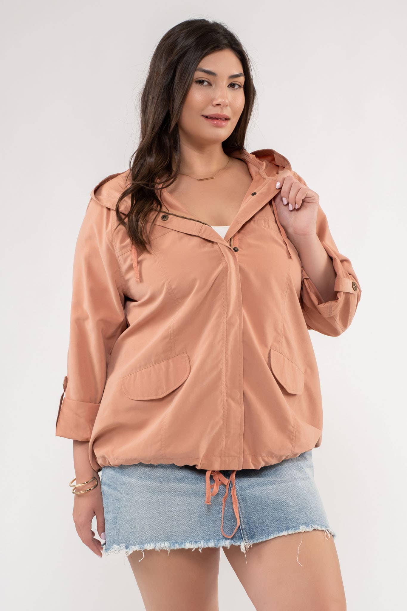 Blu Pepper - Vente Veste – femme - VESTE À CAPUCHE ZIPPÉE À BOUTON-PRESSION PLUS6