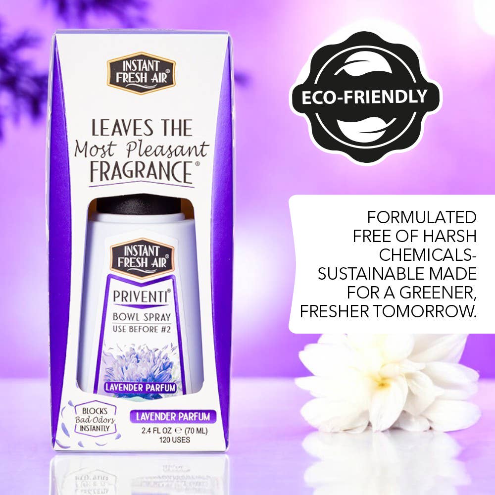 Instant Fresh Air - Wholesale Toilet Spray - Priventi Lavender Parfum 2.4 Oz., #2 Toilet Spray -Display3