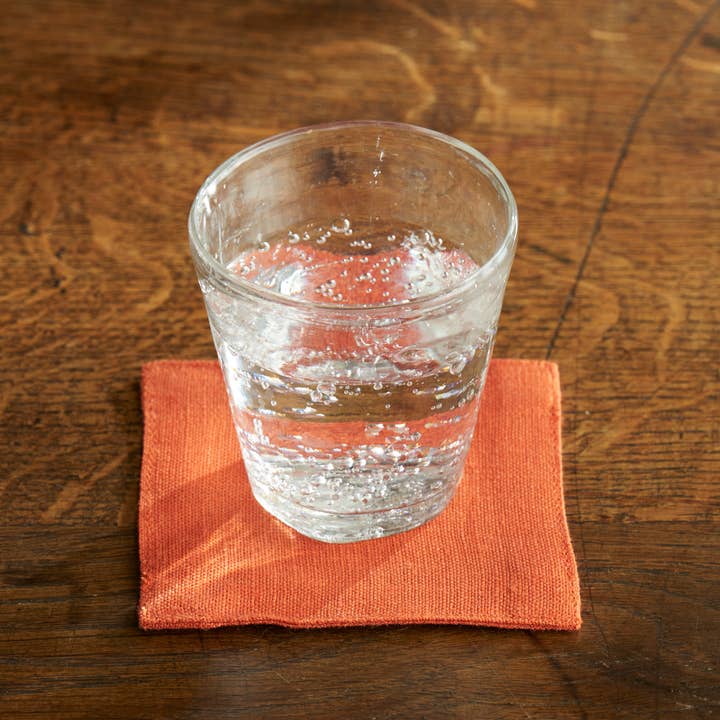 Fog Linen Work - Wholesale Coasters - Linen Coaster Orange0