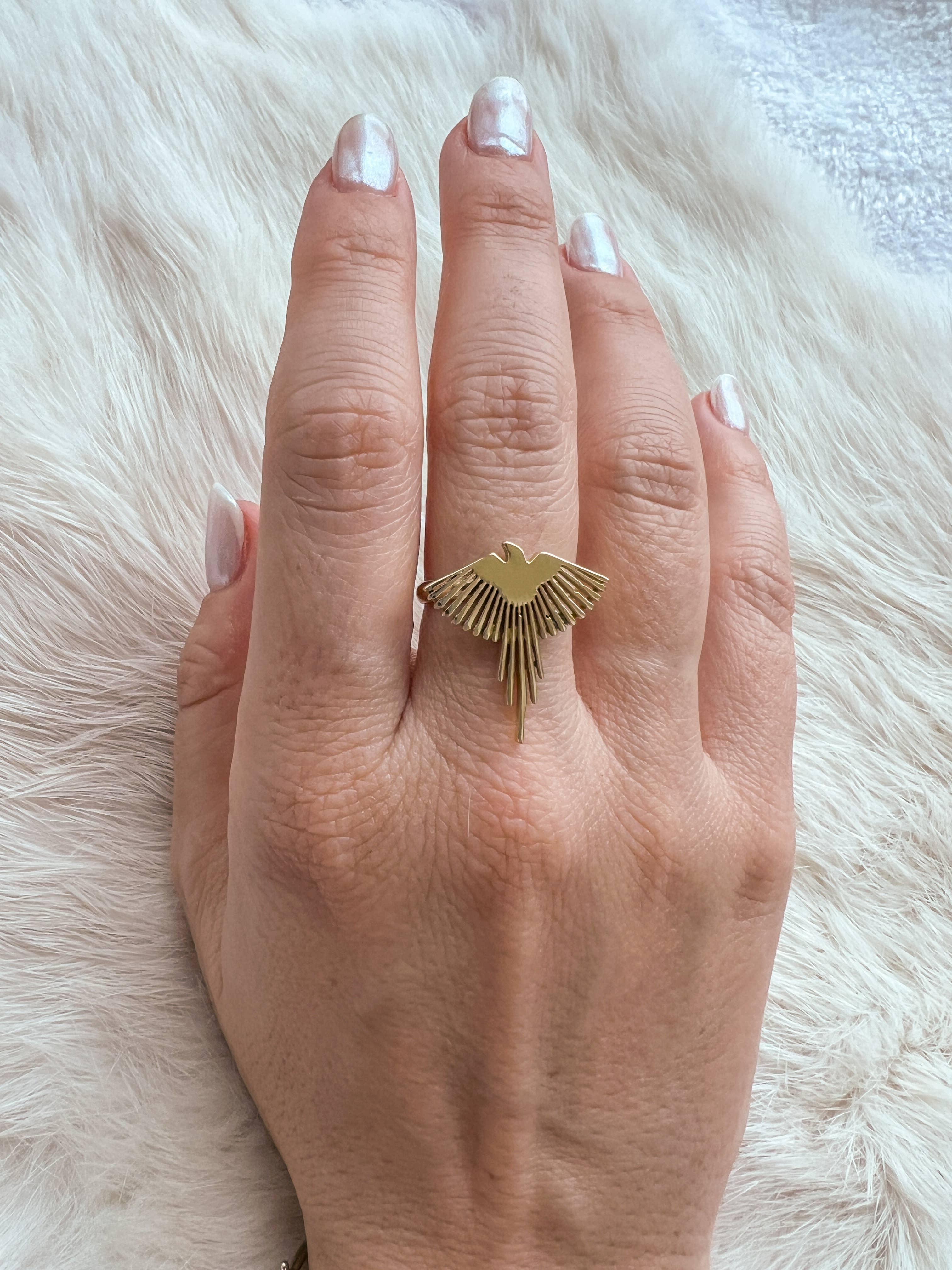 Baizaar - Wholesale Cocktail/Statement Ring - Brass Eagle Ray Ring1