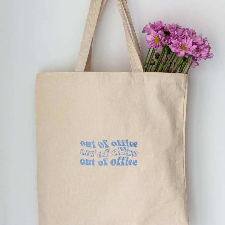 Out of Office Tote for wholesale by Unravel Creative