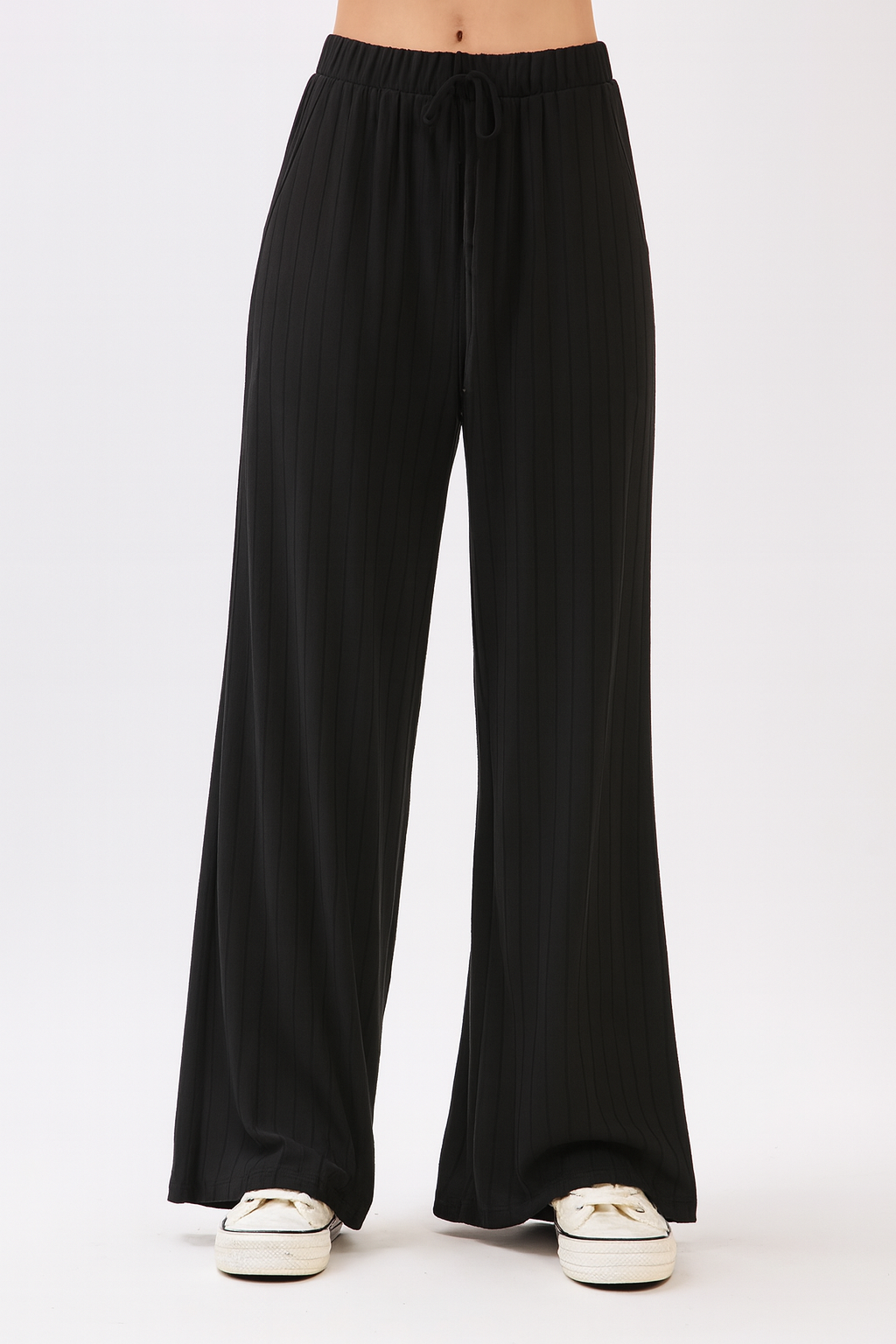 BOMBOM - Wholesale Pants - Women's - PA1146 Rib Knit Wide Leg Pants6