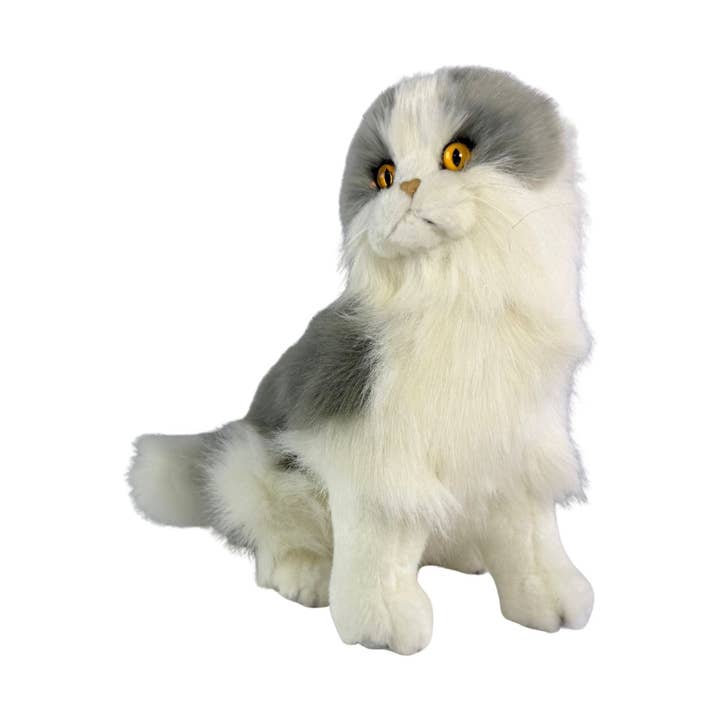 Missy - Gata Gris Noruega - 34 cm sentada para venta al por mayor de Bocchetta Plush Toys