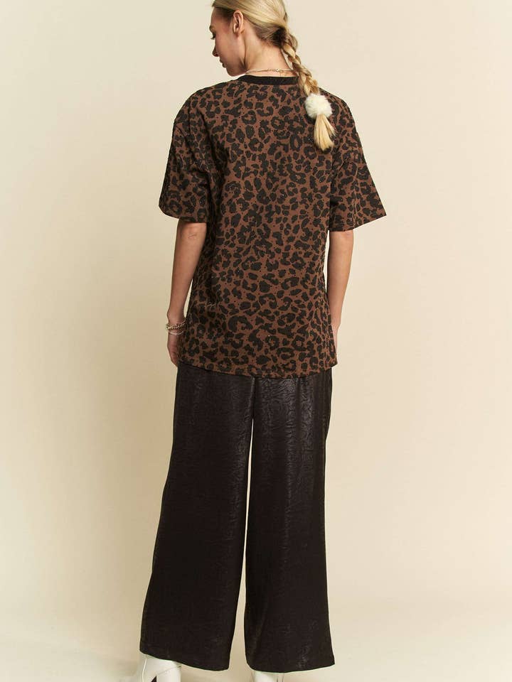 Davi & Dani - Wholesale Pants - Women's - PLUS WIDE LEG TROUSERS CRINKLED TEXTURED PANTS18