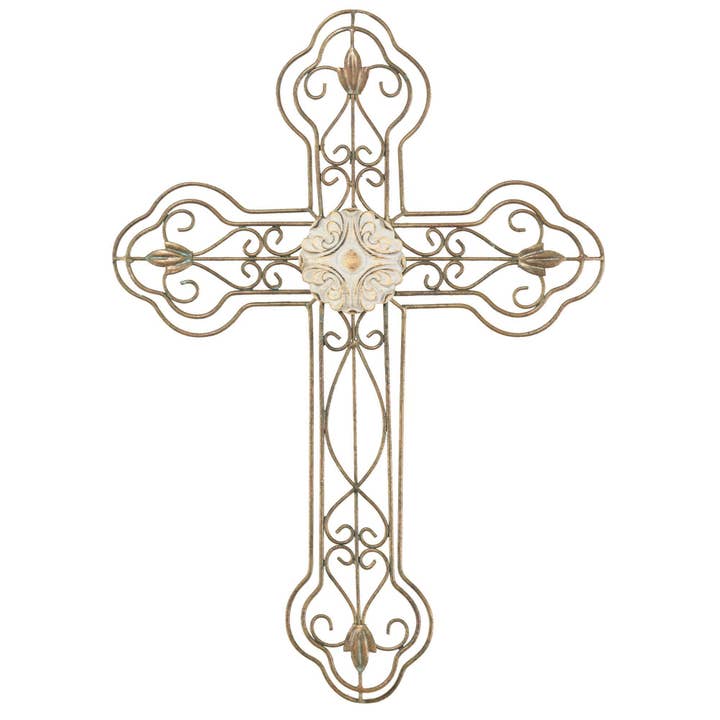 Dicksons - Wholesale Wall Cross - Metal Wall Cross Patina Finish 20.25in