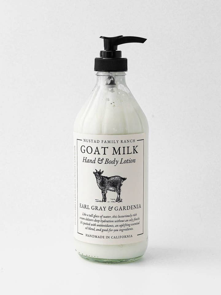 Earl Gray & Gardenia | Goat Milk Hand & Body Lotion for wholesale by Nustad Family Ranch